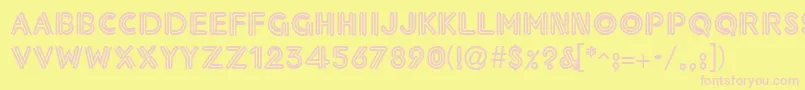 NeonThick Font – Pink Fonts on Yellow Background