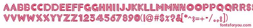 NeonThick Font – Red Fonts on White Background