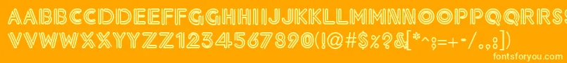 NeonThick Font – Yellow Fonts on Orange Background