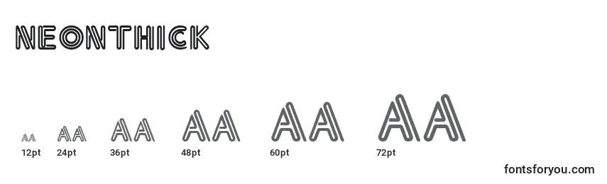 NeonThick Font Sizes
