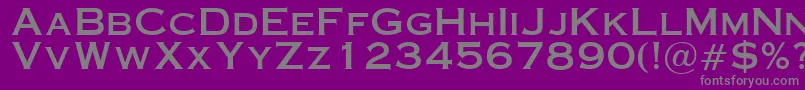 Fonte OcopperplatePlain – fontes cinzas em um fundo violeta