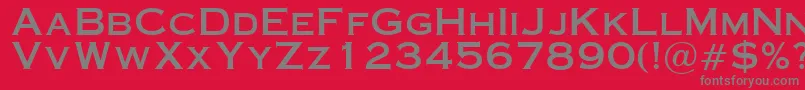 OcopperplatePlain-Schriftart – Graue Schriften auf rotem Hintergrund
