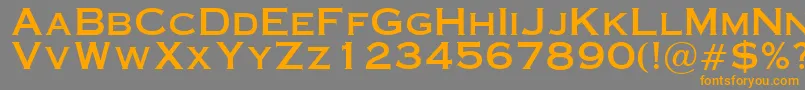Police OcopperplatePlain – polices orange sur fond gris