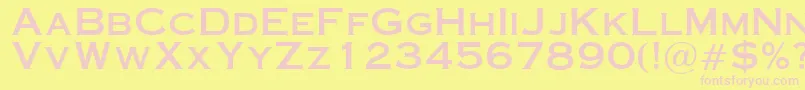 OcopperplatePlain Font – Pink Fonts on Yellow Background