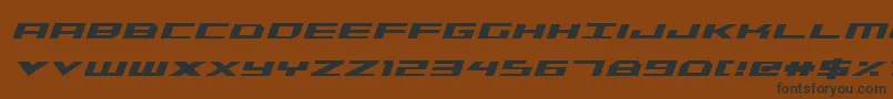 Triremecondboldital Font – Black Fonts on Brown Background