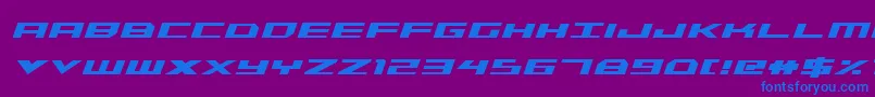 Шрифт Triremecondboldital – синие шрифты на фиолетовом фоне