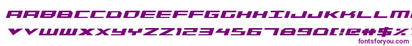 Triremecondboldital Font – Purple Fonts on White Background