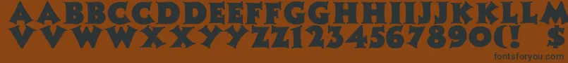 Police ZaleskiBold – polices noires sur fond brun