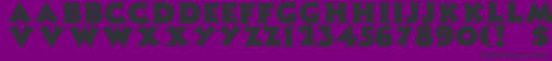 Fonte ZaleskiBold – fontes pretas em um fundo violeta