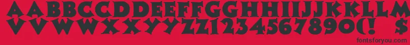 fuente ZaleskiBold – Fuentes Negras Sobre Fondo Rojo