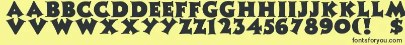 ZaleskiBold Font – Black Fonts on Yellow Background