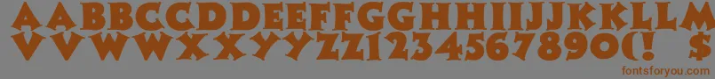 ZaleskiBold-fontti – ruskeat fontit harmaalla taustalla