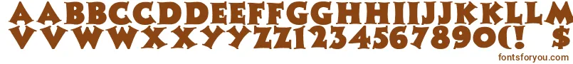 フォントZaleskiBold – 茶色のフォント