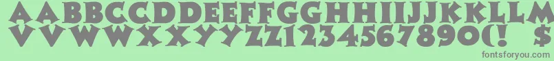 ZaleskiBold Font – Gray Fonts on Green Background