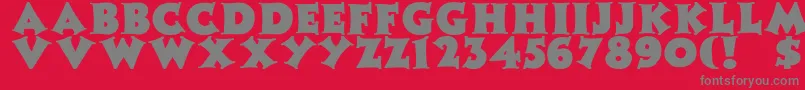 Czcionka ZaleskiBold – szare czcionki na czerwonym tle