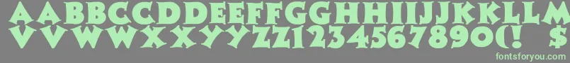 Fonte ZaleskiBold – fontes verdes em um fundo cinza