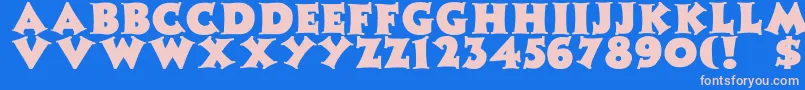 ZaleskiBold Font – Pink Fonts on Blue Background