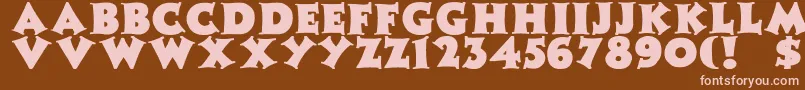 ZaleskiBold Font – Pink Fonts on Brown Background