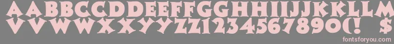 ZaleskiBold Font – Pink Fonts on Gray Background