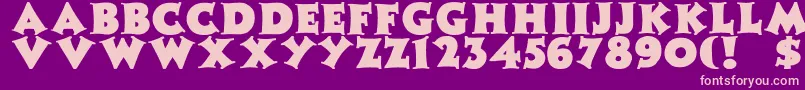 ZaleskiBold Font – Pink Fonts on Purple Background