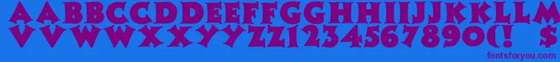 ZaleskiBold Font – Purple Fonts on Blue Background