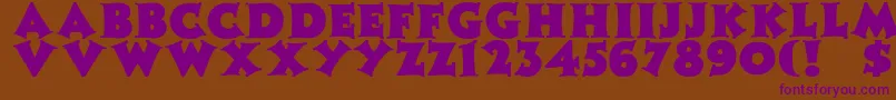 fuente ZaleskiBold – Fuentes Moradas Sobre Fondo Marrón