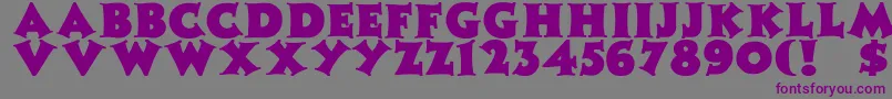 Police ZaleskiBold – polices violettes sur fond gris