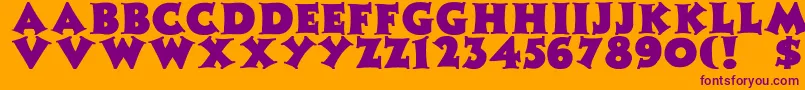 ZaleskiBold-Schriftart – Violette Schriften auf orangefarbenem Hintergrund