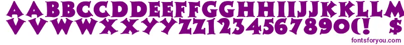 Fonte ZaleskiBold – fontes roxas em um fundo branco