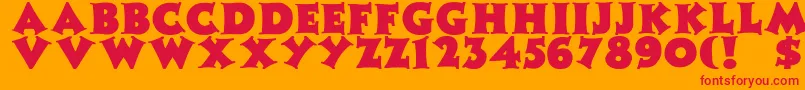 fuente ZaleskiBold – Fuentes Rojas Sobre Fondo Naranja