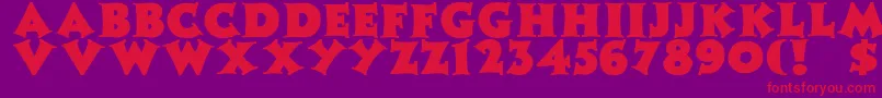 ZaleskiBold Font – Red Fonts on Purple Background