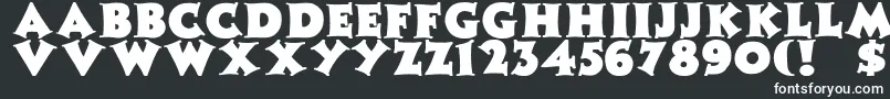 Czcionka ZaleskiBold – białe czcionki na czarnym tle