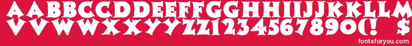 ZaleskiBold Font – White Fonts on Red Background