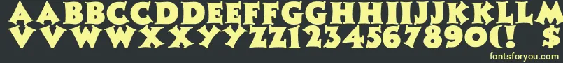 ZaleskiBold Font – Yellow Fonts on Black Background
