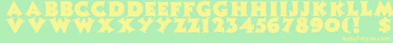 ZaleskiBold Font – Yellow Fonts on Green Background