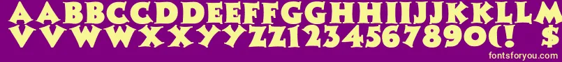ZaleskiBold Font – Yellow Fonts on Purple Background