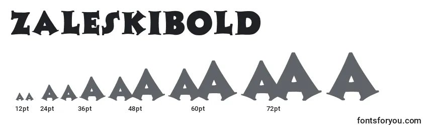 Размеры шрифта ZaleskiBold
