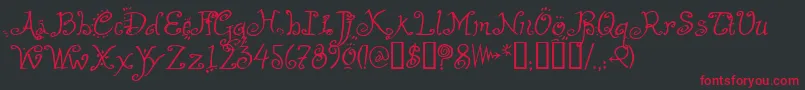 Helza Font – Red Fonts on Black Background