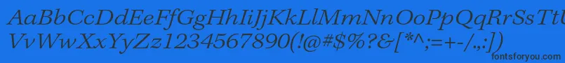 KeplerstdLightextit Font – Black Fonts on Blue Background