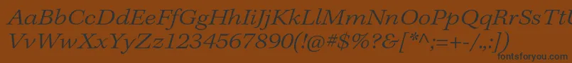 KeplerstdLightextit Font – Black Fonts on Brown Background