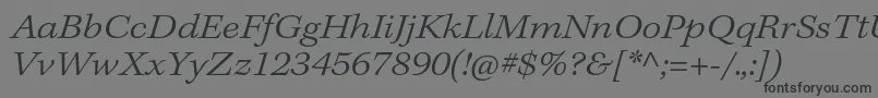KeplerstdLightextit Font – Black Fonts on Gray Background