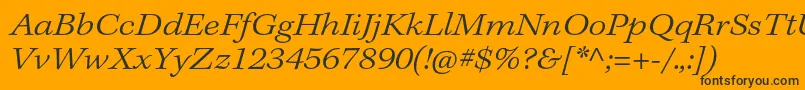 KeplerstdLightextit Font – Black Fonts on Orange Background