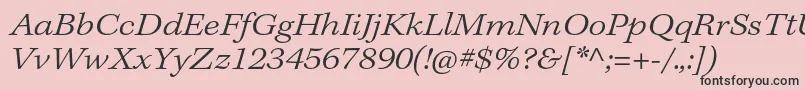 KeplerstdLightextit Font – Black Fonts on Pink Background
