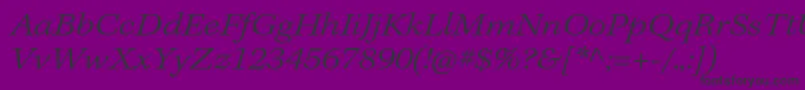 Шрифт KeplerstdLightextit – чёрные шрифты на фиолетовом фоне