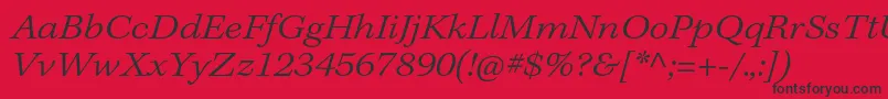 KeplerstdLightextit Font – Black Fonts on Red Background
