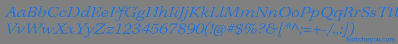 Шрифт KeplerstdLightextit – синие шрифты на сером фоне
