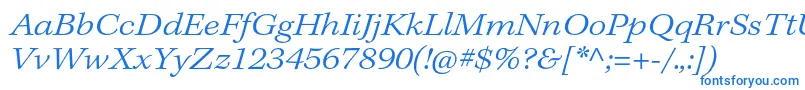 Шрифт KeplerstdLightextit – синие шрифты