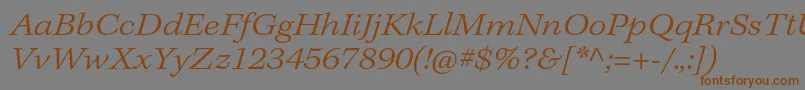 KeplerstdLightextit Font – Brown Fonts on Gray Background