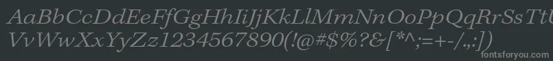 KeplerstdLightextit Font – Gray Fonts on Black Background