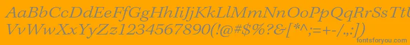 KeplerstdLightextit Font – Gray Fonts on Orange Background